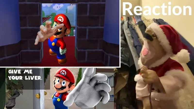 A classic run meme escaping from Mario