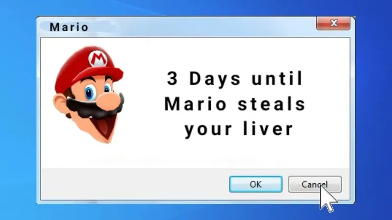 The start of the mario liver countdown