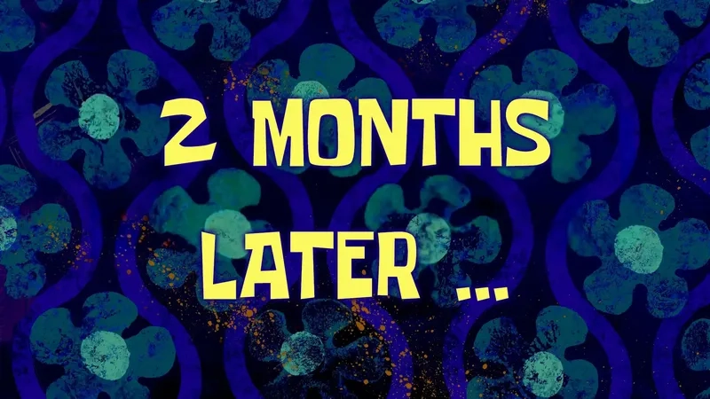 An iconic Spongebob time card meme