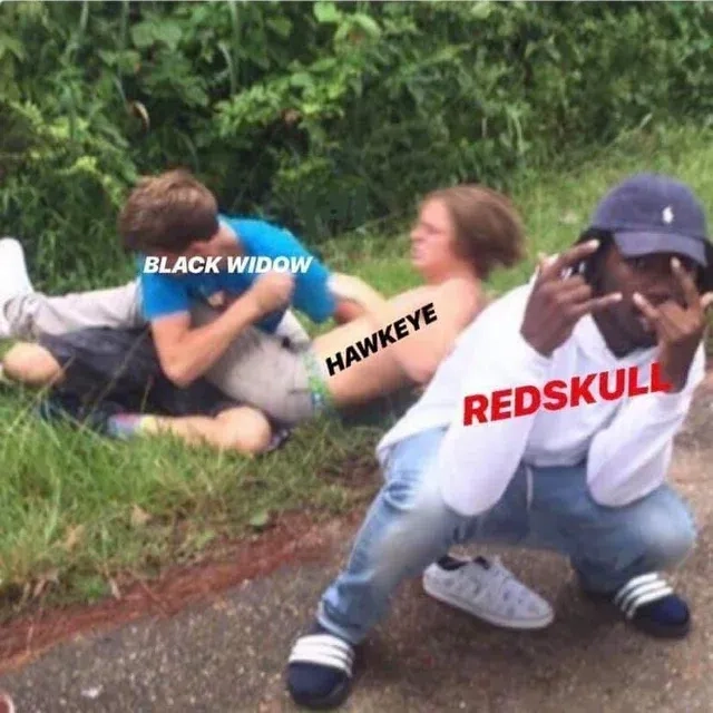 An action-packed anime fight meme