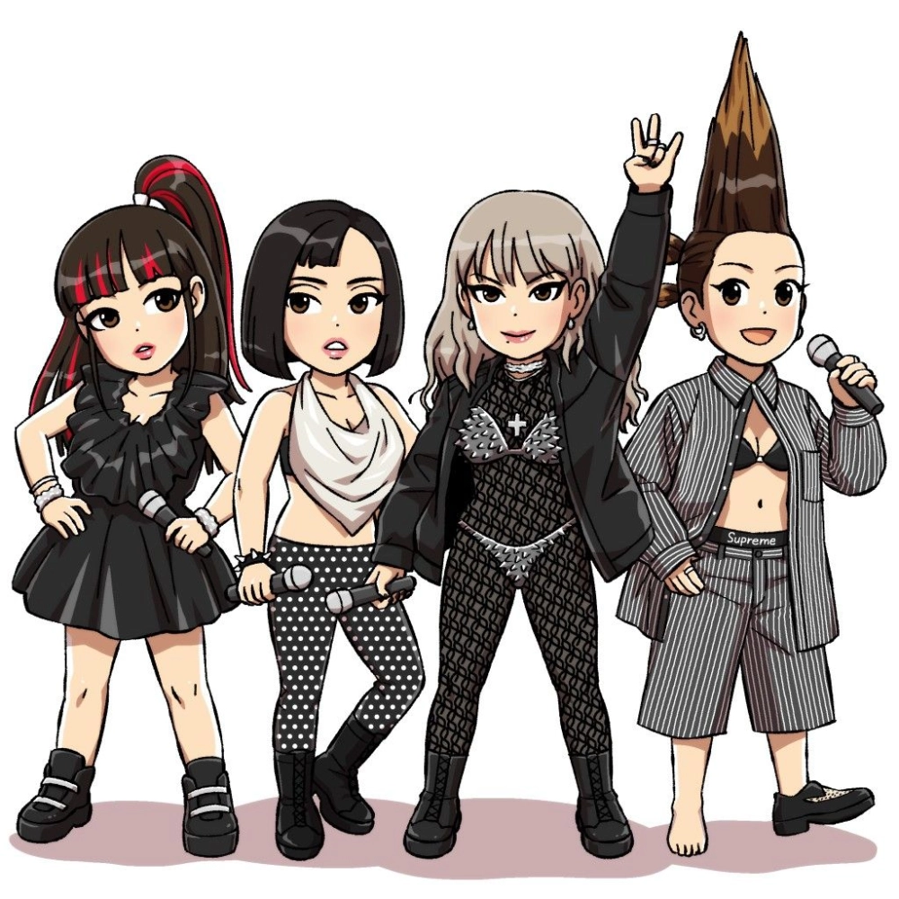 2NE1 chibi drawing captures cute details