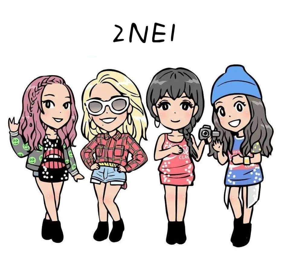 Kawaii 2NE1 chibi glows with tiny cuteness
