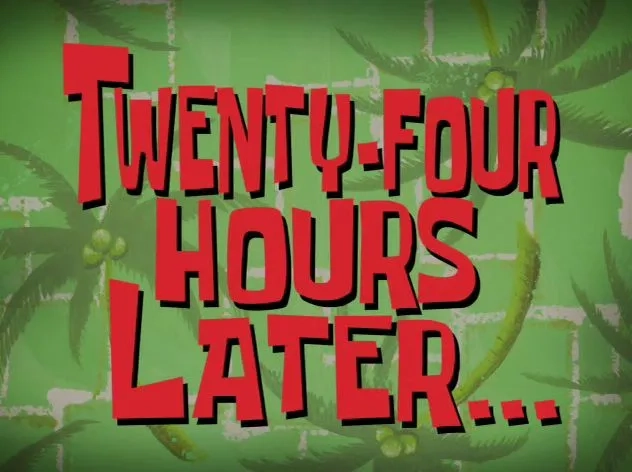 A collection of every spongebob time card meme