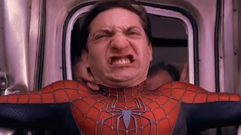 A high-quality 3 spiderman pointing meme template