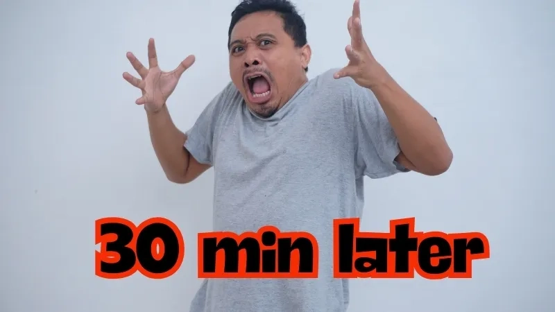 The perfect loop of the thirty minutes later gif