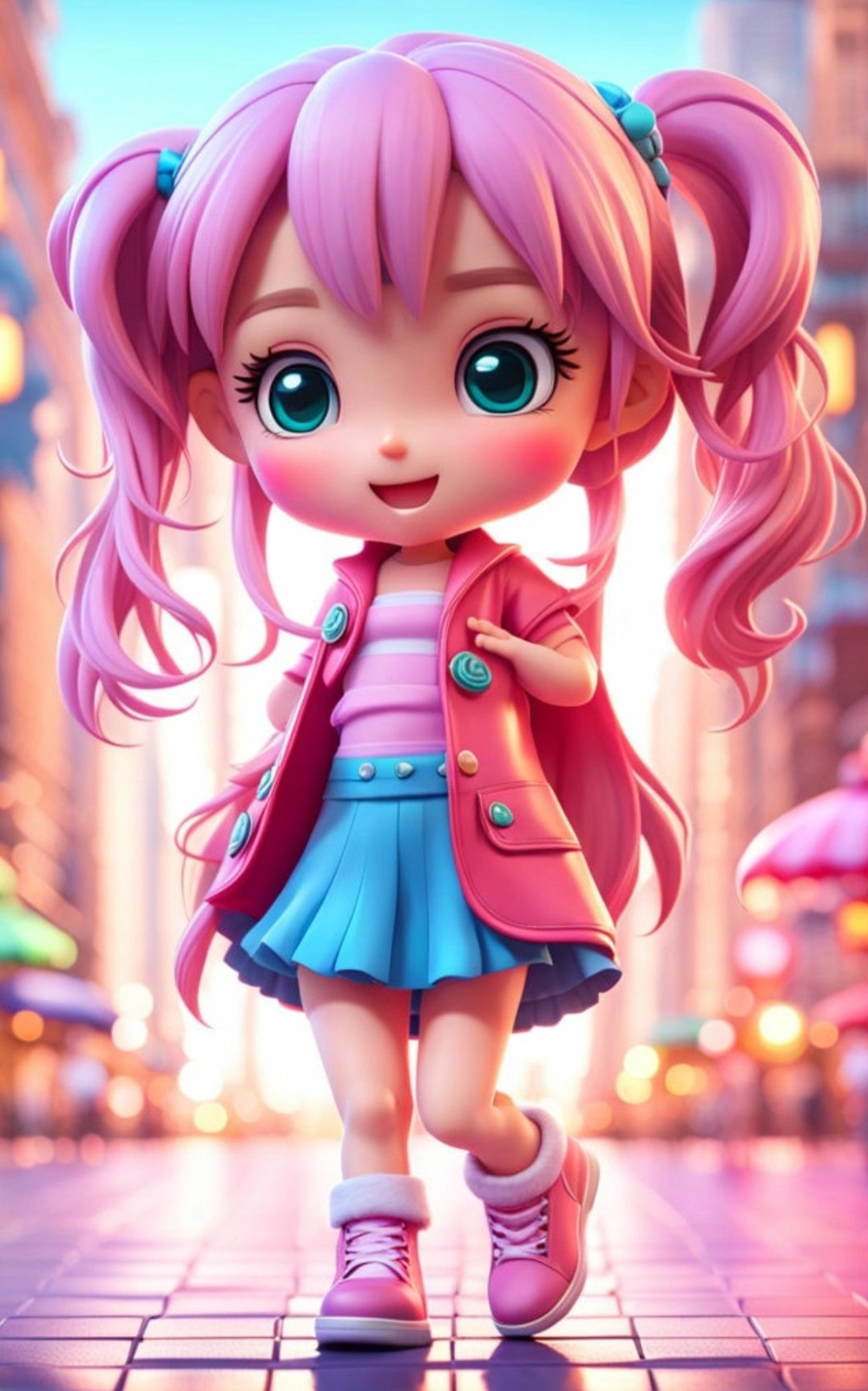 3D chibi rig ready for lively moves