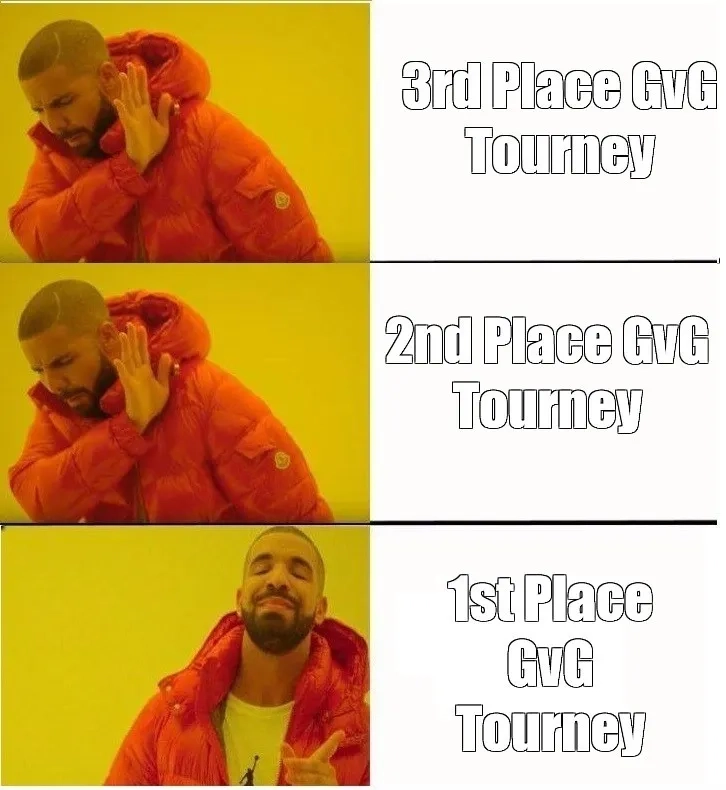 Comparing the first second third place meme reactions