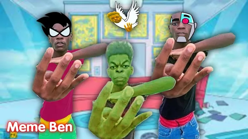 The hilarious am i holding up 4 fingers meme scene