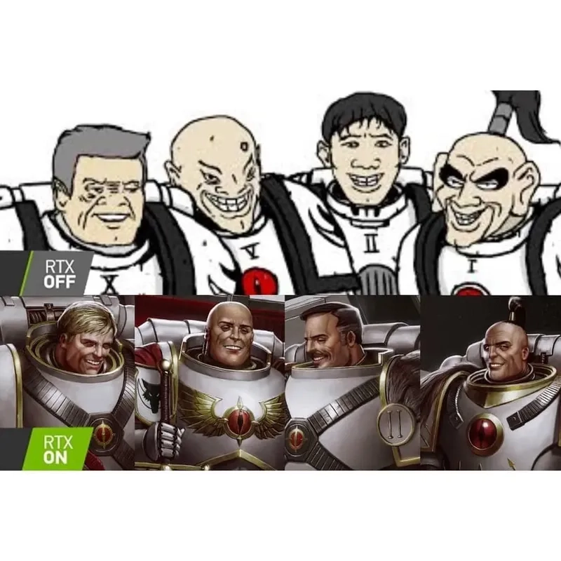 A classic Warhammer 40k meme in action