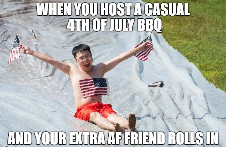 A classic British 4th of July meme reaction