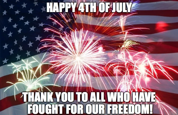 Captain America 4th of July meme wishing you well