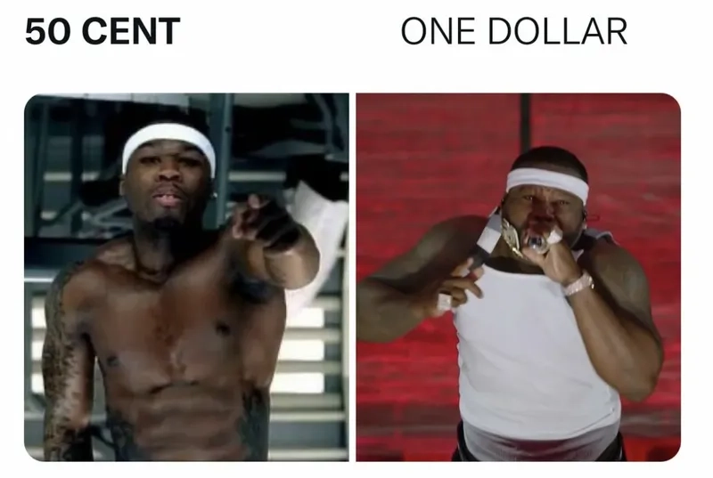 The iconic 50 Cent laughing meme for ultimate amusement.