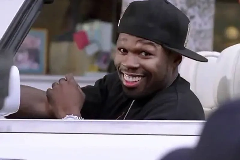 A dynamic 50 Cent meme gif showcasing his signature moves.