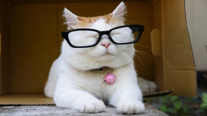 A collection of classic meme cat images