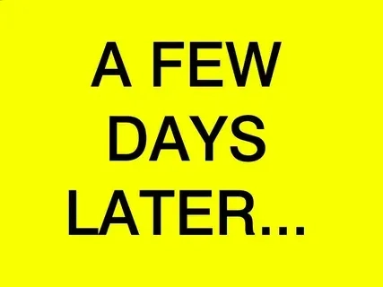 Expressing patience with the a few days later meme