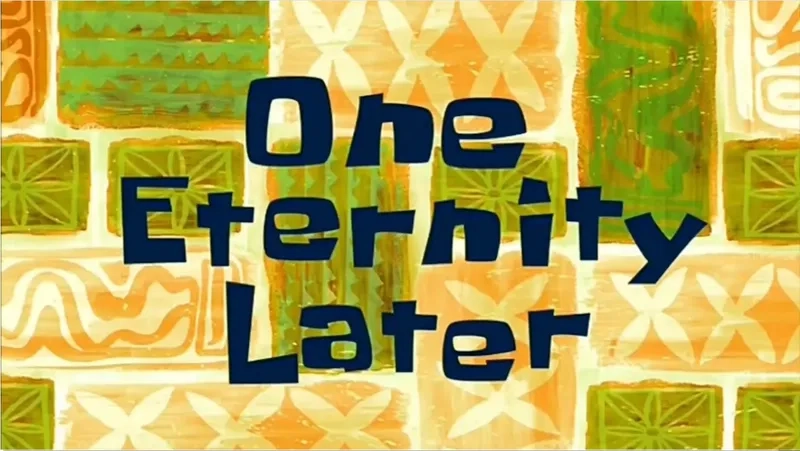 The iconic Spongebob time card from 