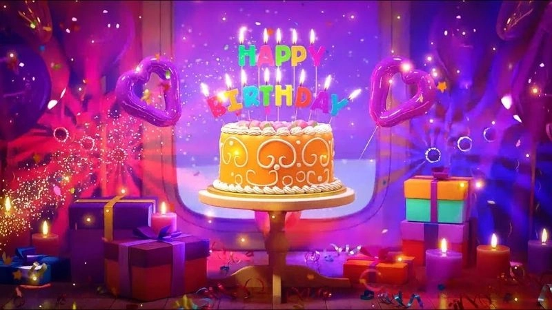 Bright smiles dance with colorful animated birthday wishes