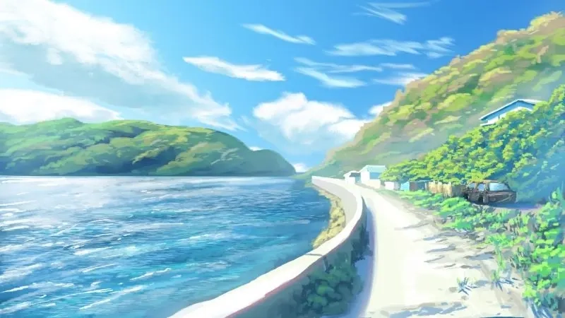 Aesthetic anime landscape images with dreamy anime landscape aesthetic scenes