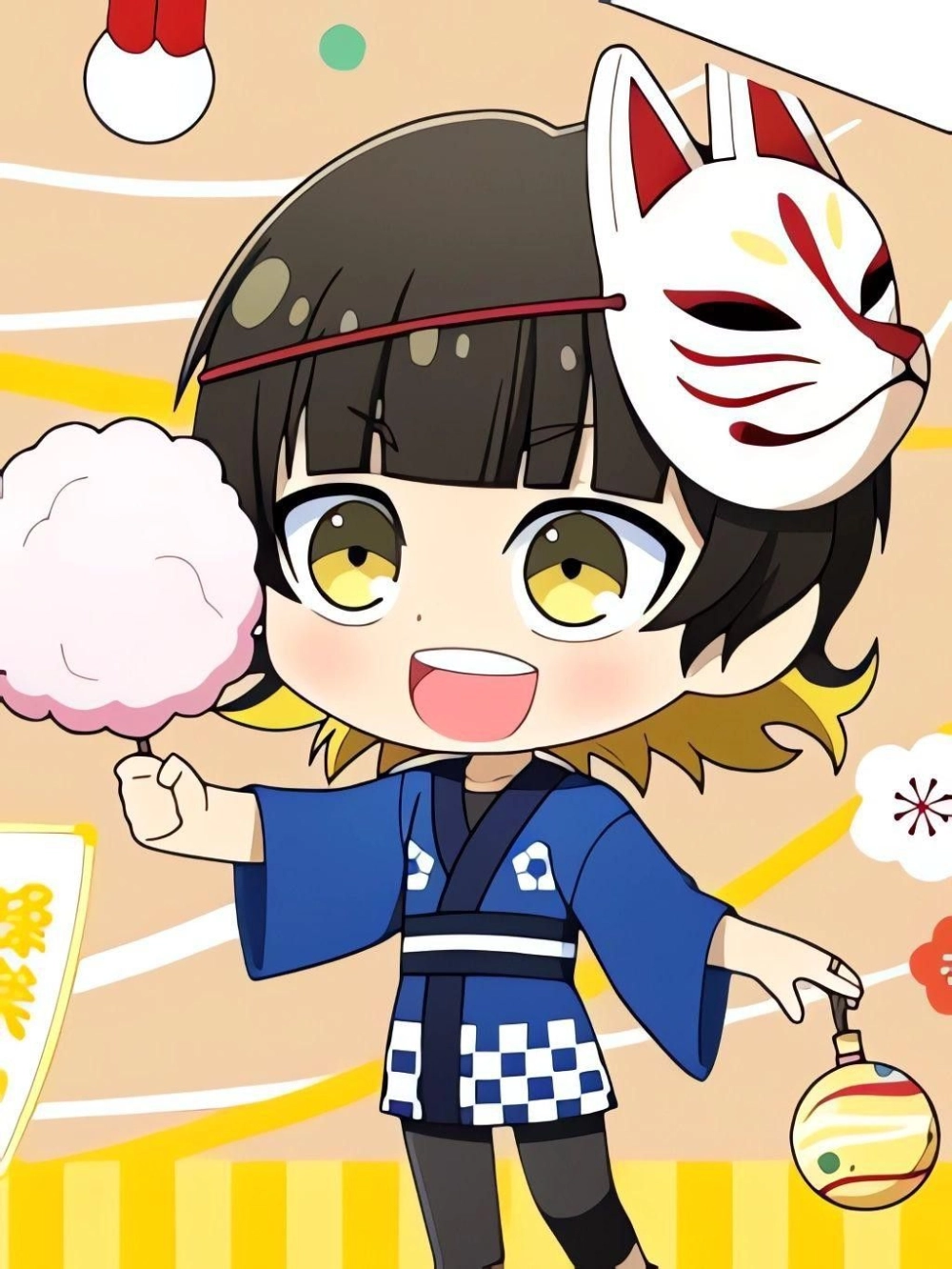 Blue Lock Bachira chibi energetic style