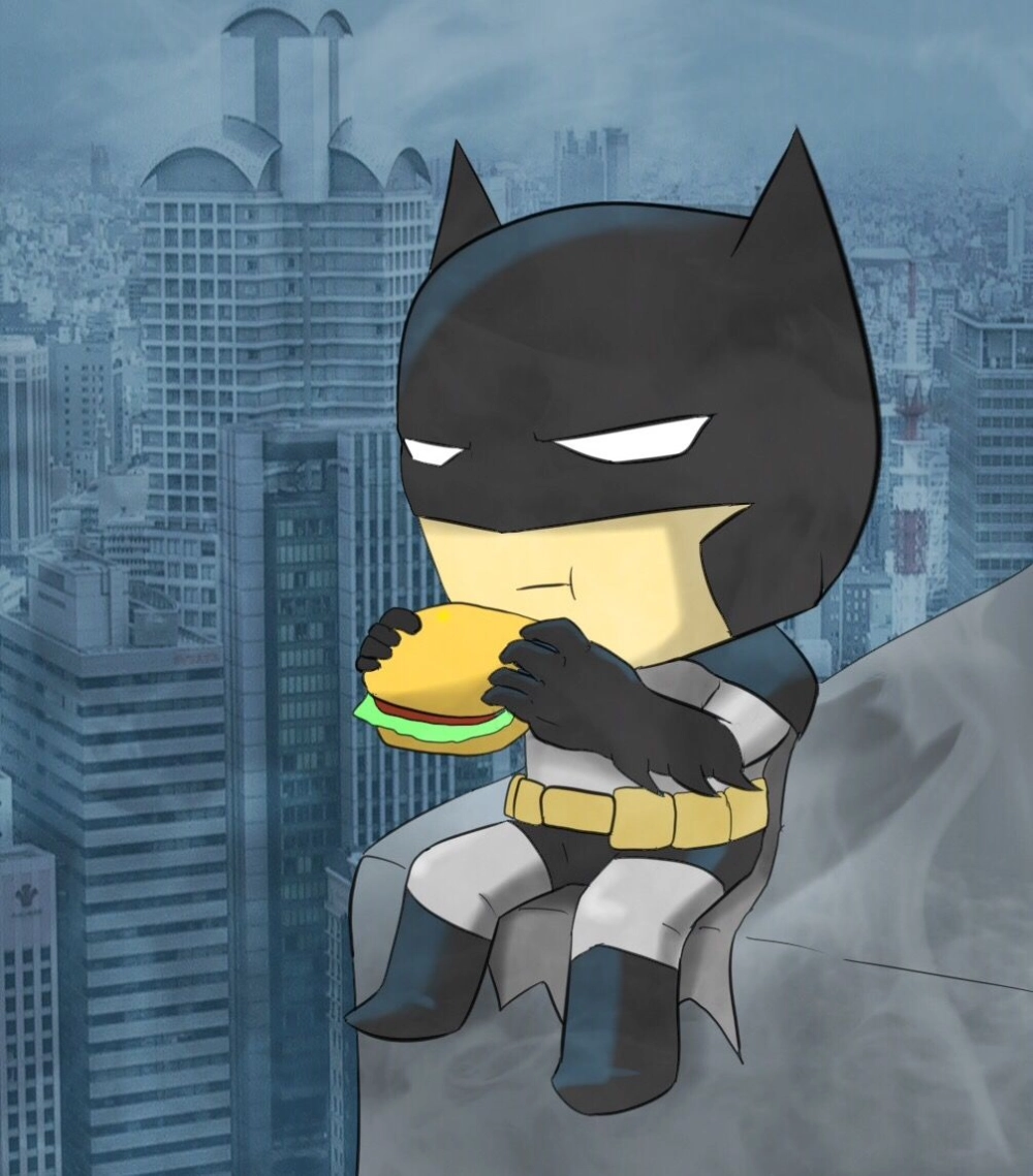 Batman chibi drawing captures playful detail