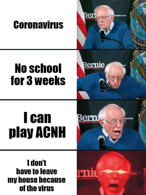 The relatable energy of the Bernie sitting meme