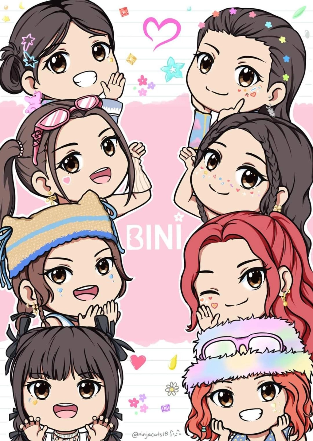 BINI chibi wallpaper brightens every screen
