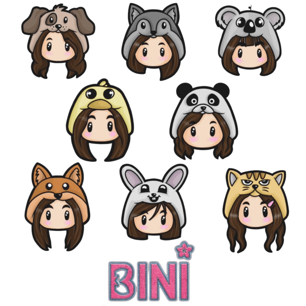 BINI chibi art shines with colorful energy