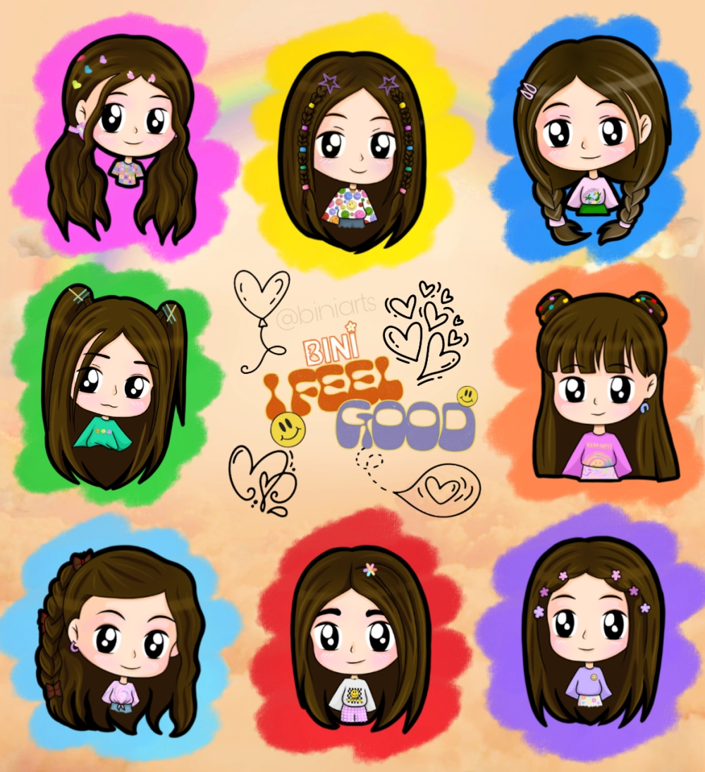 BINI chibi drawing captures cute details