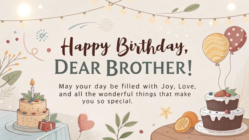 Happiness shines bright in special birthday wishes for brother