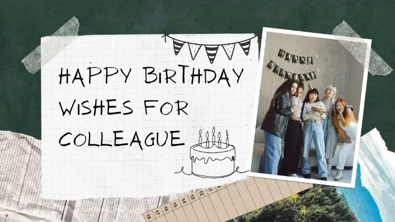 Bright smiles bloom with warm birthday wishes for colleague