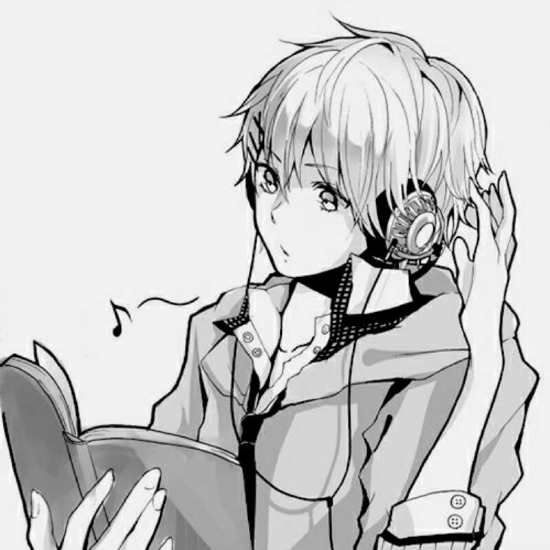 Charming black and white anime boy anime images