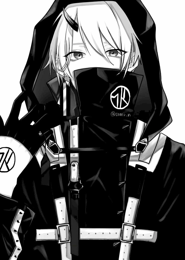 Black and white anime images scenery views