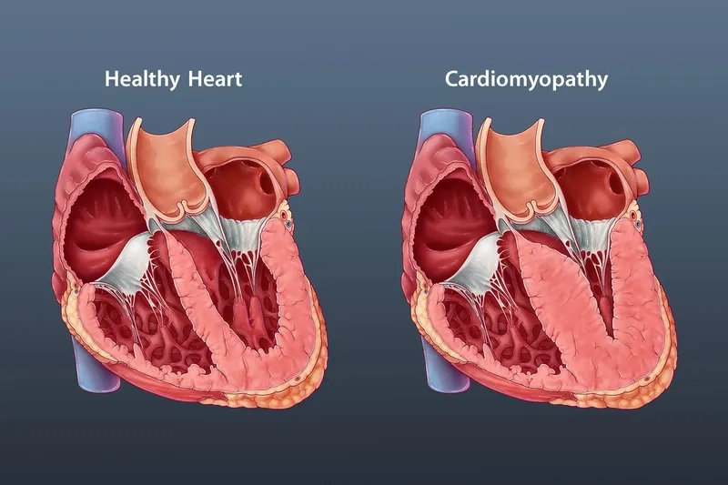 The thickened muscle of hypertrophic cardiomyopathy (hcm)