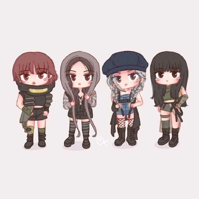 Blackpink chibi looks playful and full of style