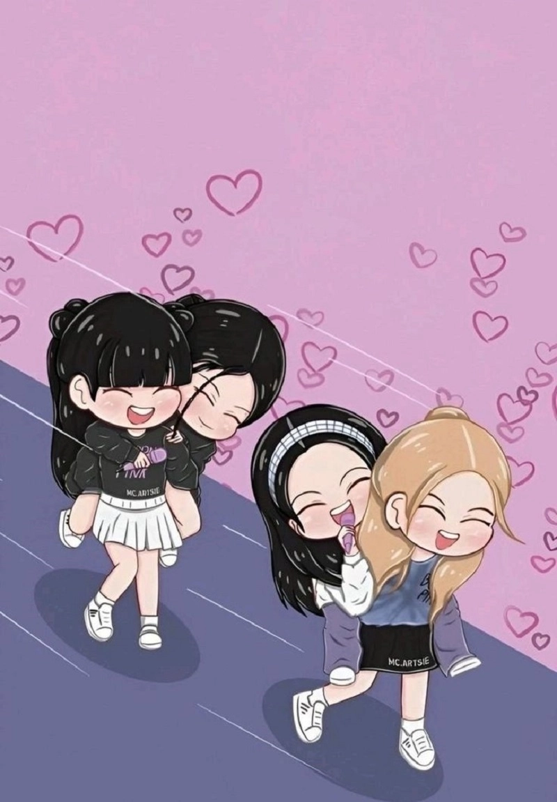 Blackpink chibi cartoon tells fun little stories