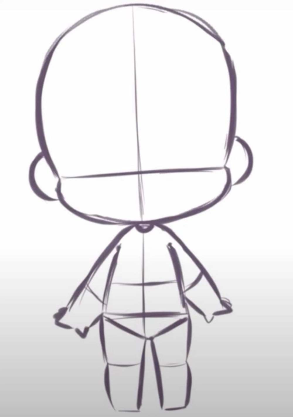 Chibi drawing tutorial guiding beginners