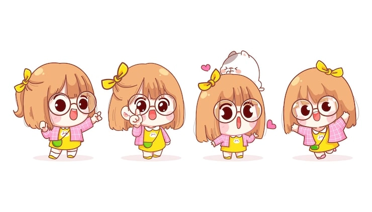 Chibi cartoon images perfect for collections