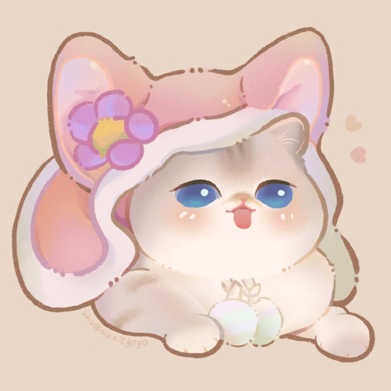 Cute chibi cat brightening every single moment