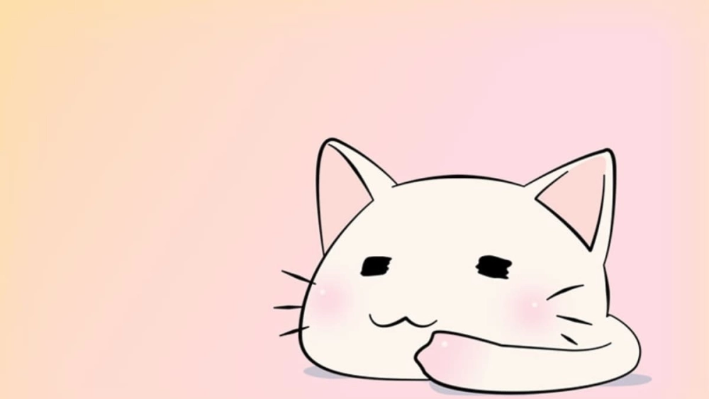 Kawaii chibi cat wallpaper full of cosy vibes