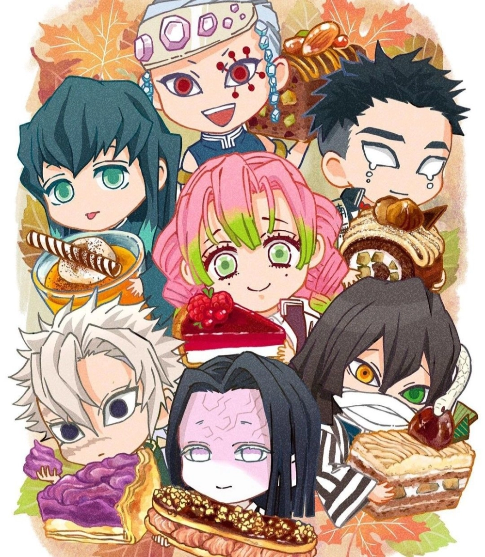 Demon Slayer characters chibi lively look