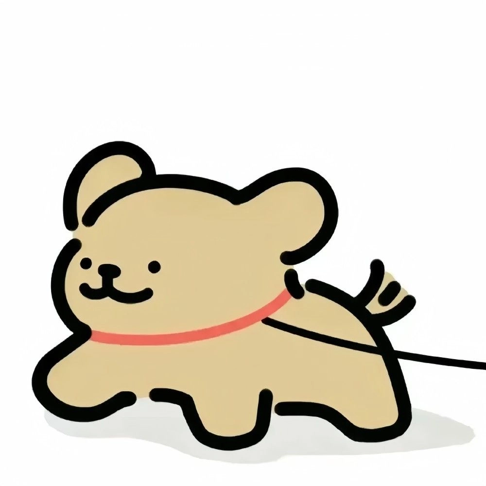 Chibi dog cute with gentle and joyful feeling