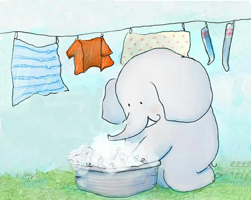 Chibi elephant png made for digital design use