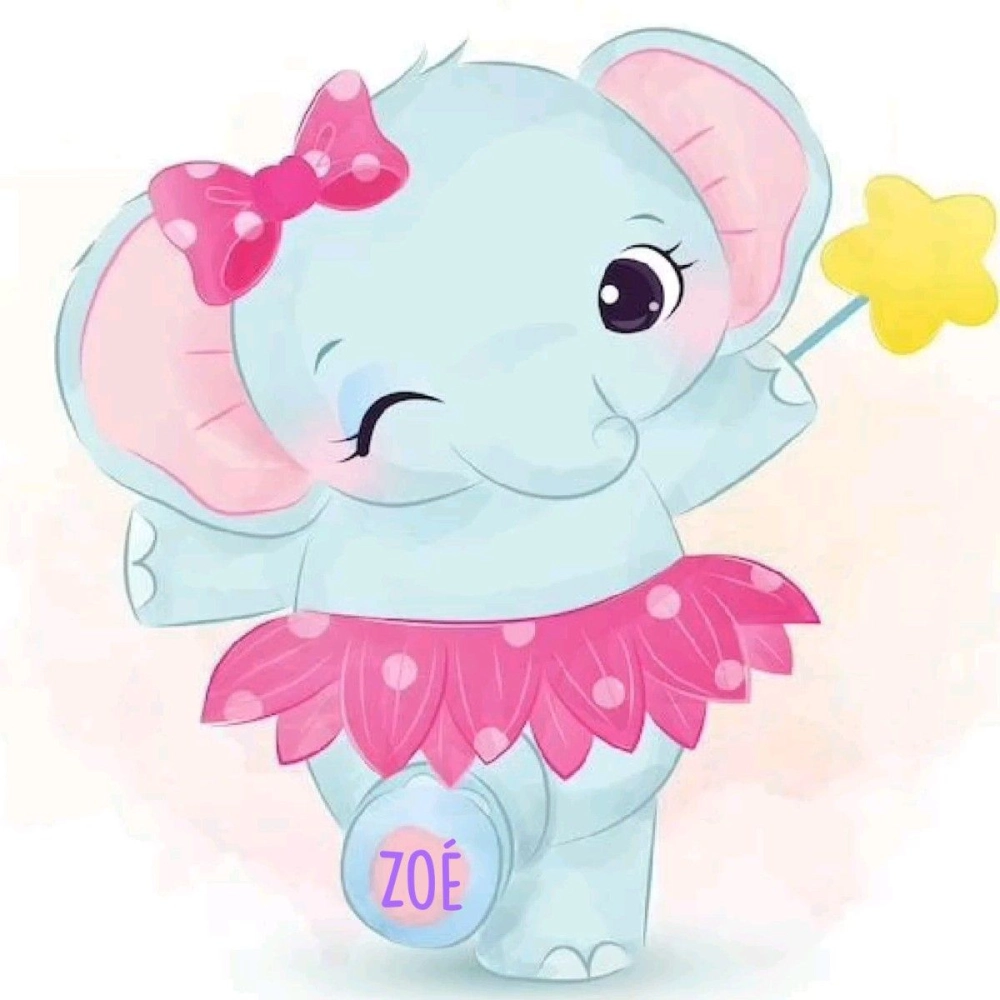 Chibi elephant poster filled with lively spirit