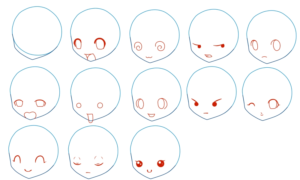 Chibi face glowing with pure cuteness and charm