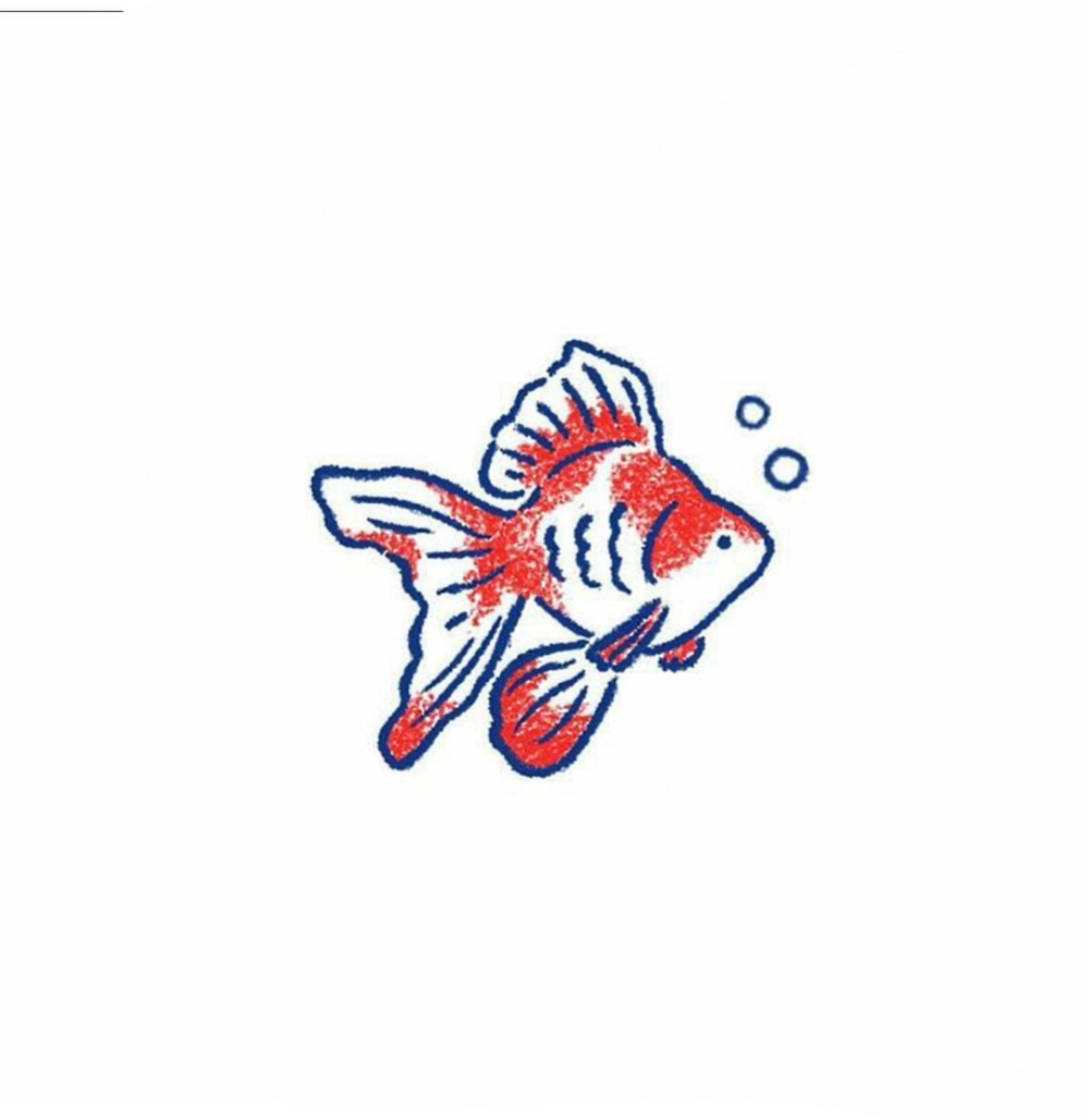 Kawaii chibi fish spreading joy with soft eyes