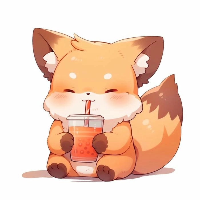 Chibi fox sketch simple yet full of cuteness