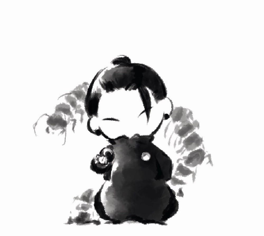 Cute Geto chibi mixing dark and sweet