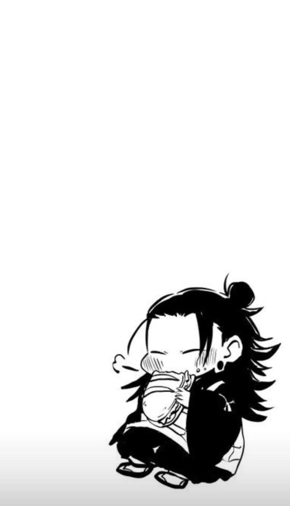 Geto chibi art filled with strong energy