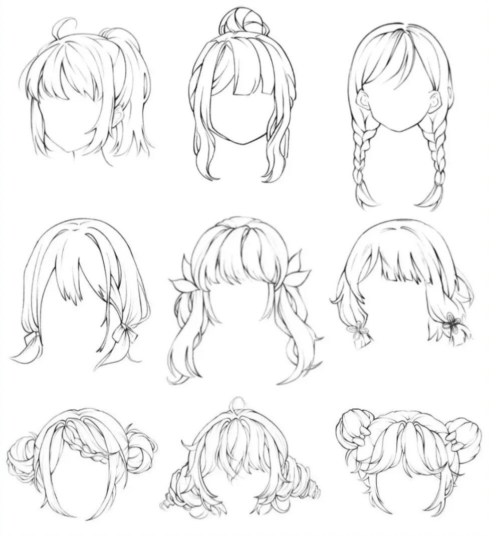 Chibi hair drawing full of sweet details