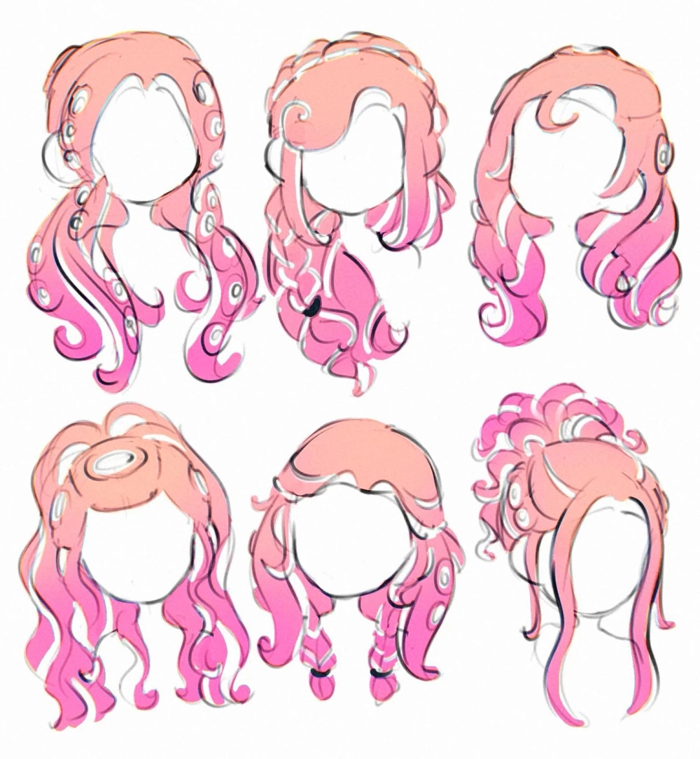 Chibi hair tutorial guiding every strand